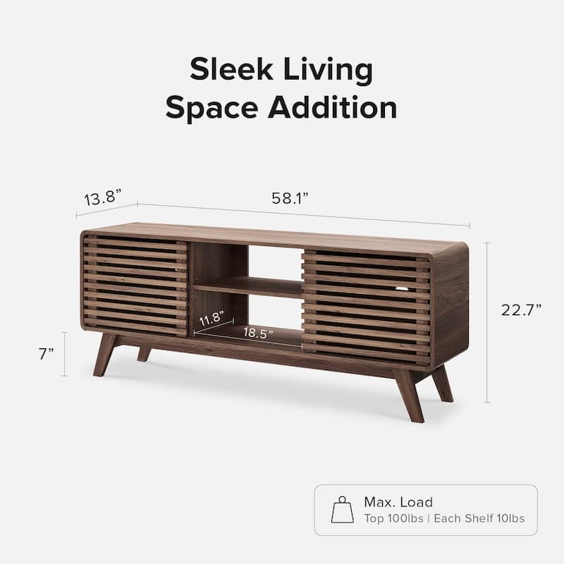 Mopio Ensley 59" Mid-Century Modern Tall TV Stand