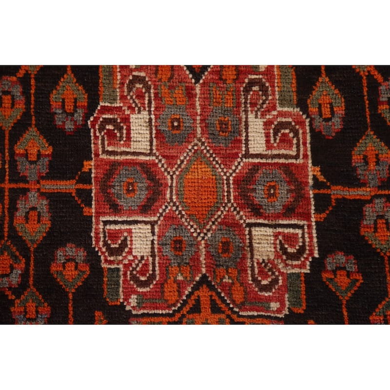 Hand Knotted Oriental 100% Wool Carpet Traditional Medallion Red Shiraz Area Rug - 8' 10'' X 5' 1''