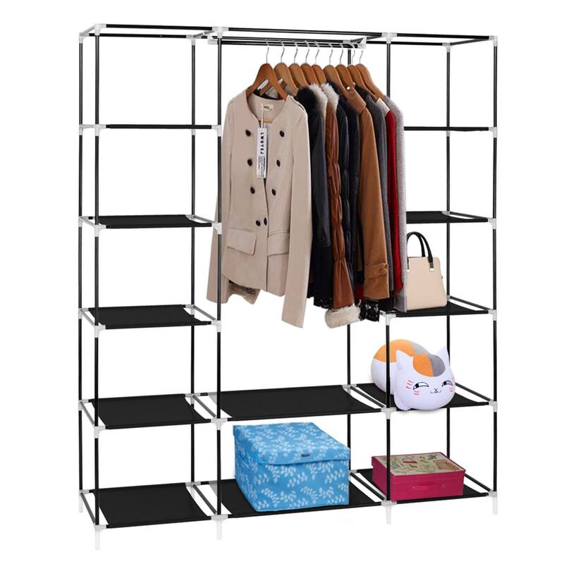69" Portable Clothes Closet Wardrobe Storage Organizer