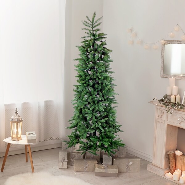 Fraser Hill Farm 6.5 Ft. Carmel Pine Slim Artificial Christmas