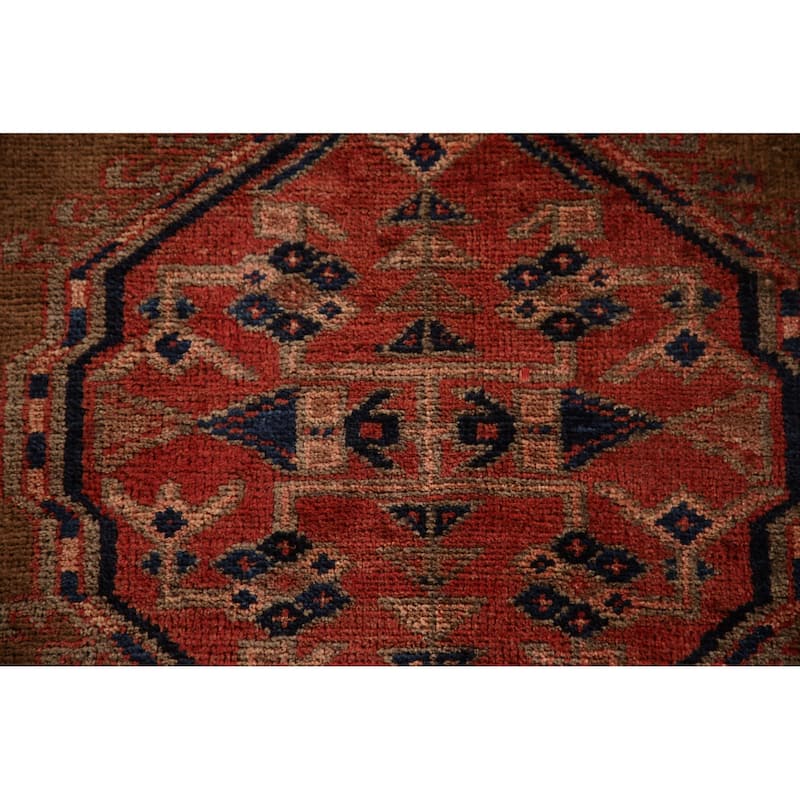 Traditional Ardebil Persian Vintage Runner Rug Handmade Wool Carpet - 2'10"x 10'5"
