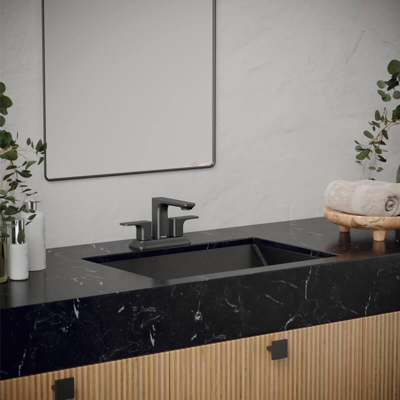 Karran Venda KBF516 2-Handle Two Hole Centerset Faucet Bathroom Faucet with Matching Pop-up Drain
