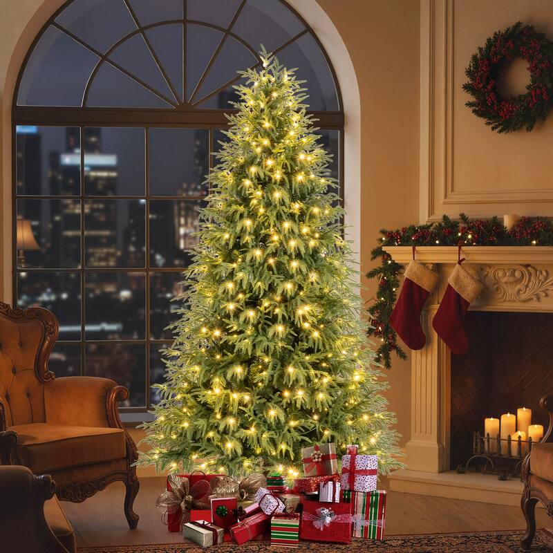 Coatway 7/7.5/8 FT Artificial Pre-Lit Christmas Tree with 400/500/470 - See Details