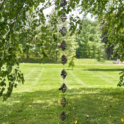 79" Long Antique Bronze Hanging Honeybee Rain Chain