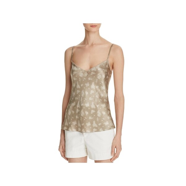 Vince Womens Calico Camisole Top Silk Floral Print