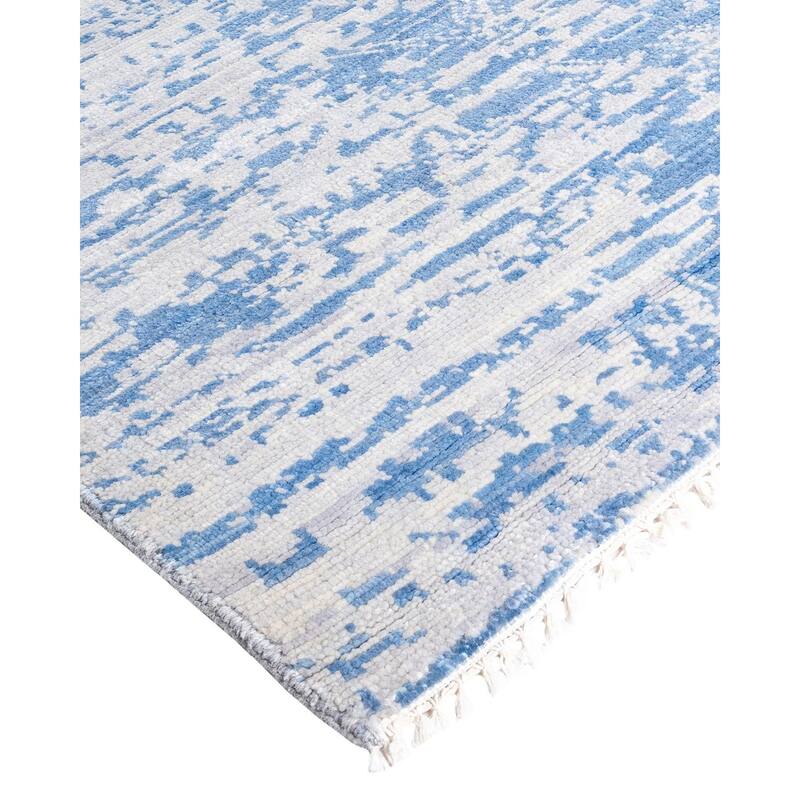 Modern One-of-a-Kind Handmade Area Rug - Gray, 8' 1" x 10' 1" - 8' 1" x 10' 1"