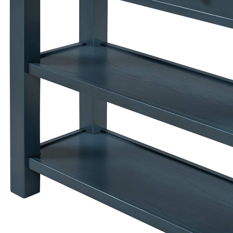 Console Table with Drawer and Two Sturdy Shelves for Entryway, Living Room