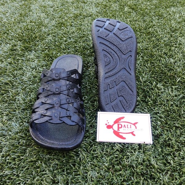 Pali Hawaii TIA BLACK Sandals with Certificate of Authenticity