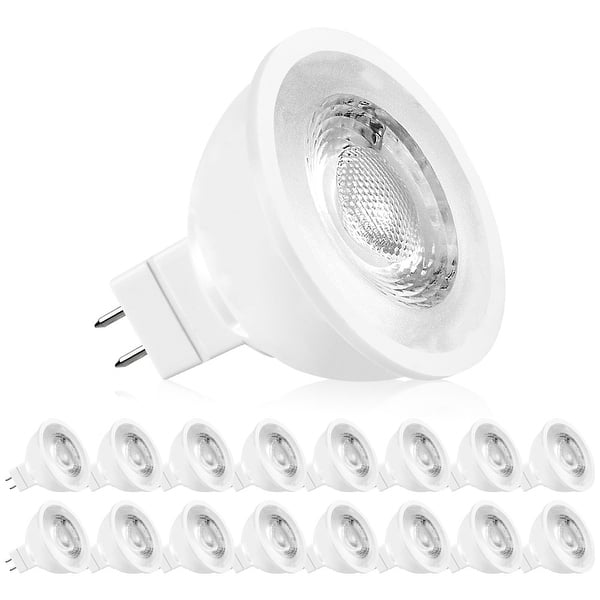 resultaat Armstrong Smeltend Luxrite MR16 LED Bulb 50W Equivalent, 12V, Dimmable, 500 Lumens, GU5.3 LED  Bulb 6.5W, Enclosed Fixture Rated (16 Pack) - On Sale - Overstock - 31860221