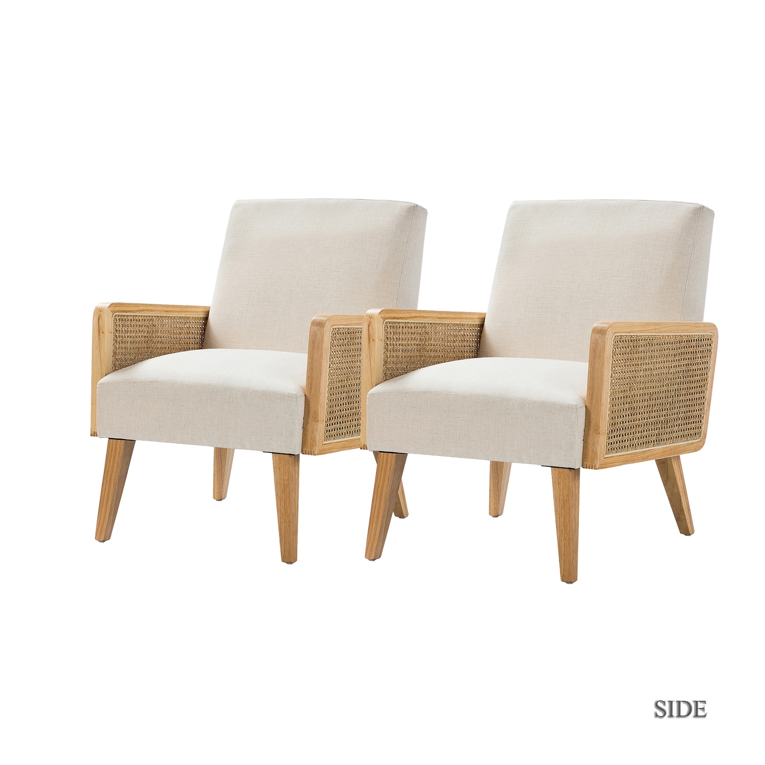 Linen cane chair deals