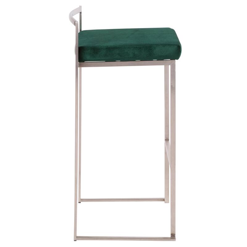 Silver Orchid Forrest Stainless Steel Stackable Fully Welded Bar Stool (Set of 3)