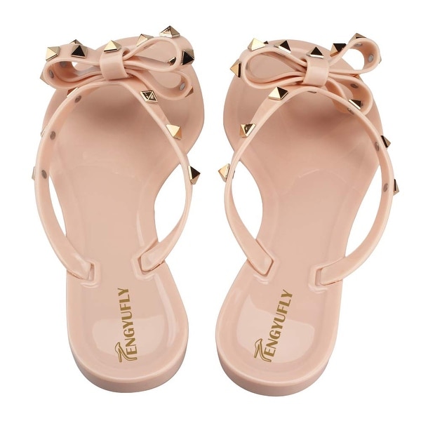 rivet jelly sandals