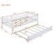 preview thumbnail 15 of 46, Twin Size Daybed with Trundle, Wood Twin Bed with Fence Guardrails