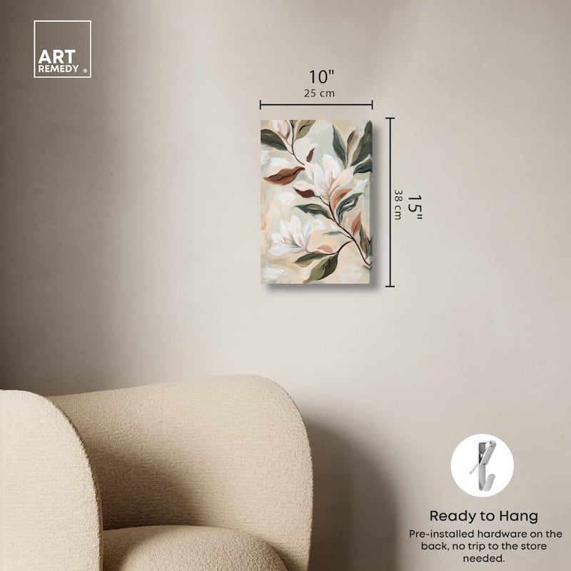 Soft Magnolia II Canvas by Art Remedy, Gallery Wrapped