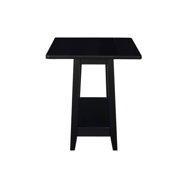 Square Solid Wood Drop Leaf Side Table