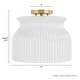preview thumbnail 4 of 3, Hunter + Jasmine Roth Harlowe Luxe Gold w/ Cased White Glass 1-Light Flush Mount Ceiling Light - Transitional, Modern