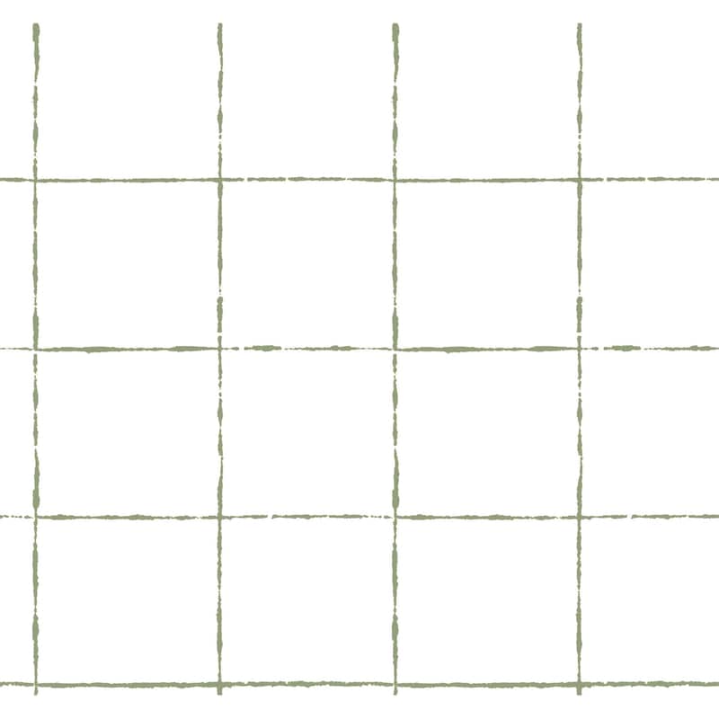 York Wallcoverings La Vitre Plaid Leaf Wallpaper
