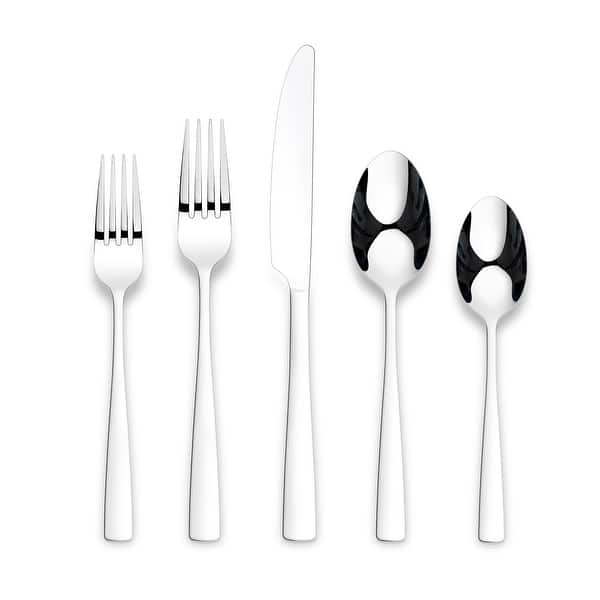 Ornative Adila 18/0 Stainless Steel 20 Pieces Flatware Set - 10.63" H x 6.69" W x 2.76" D - Mirror