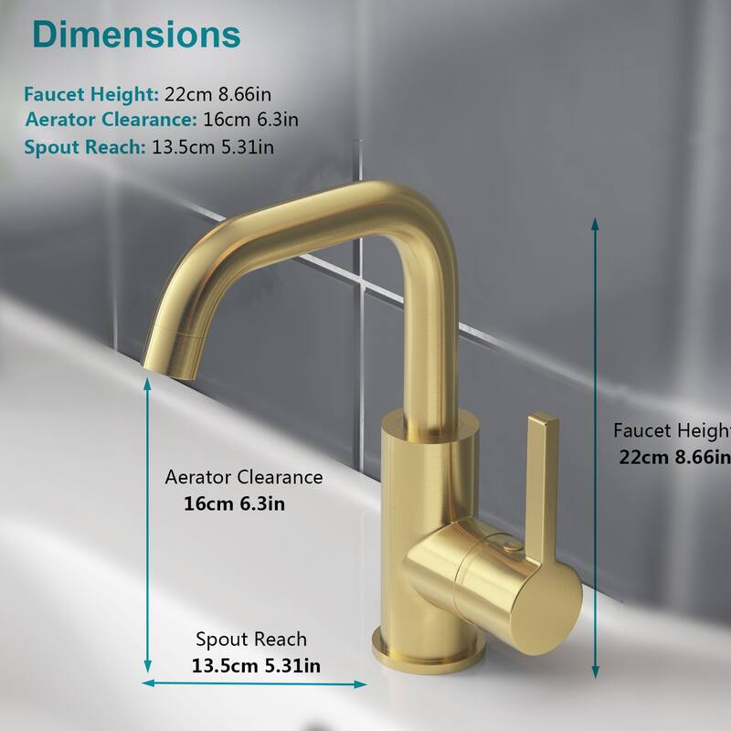 Modern Single Handle ‎Deck Mounted Bathroom Sink Faucet