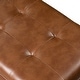 preview thumbnail 9 of 8, Adeco 31" Faux Leather Tufted Storage Ottoman Bench - Brown - 30.7"X15.5"X15.1"