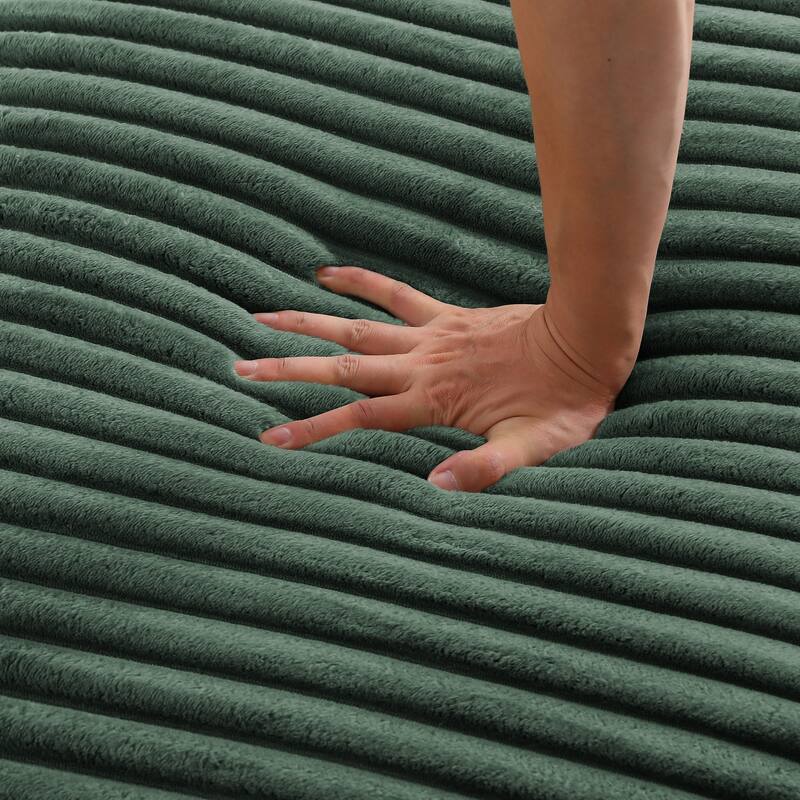 Modern Cotton Flannel Upholstery Oversized Ottoman