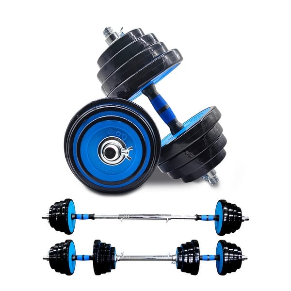 Weights Set 2 in 1 Adjustable Dumbbell Set with Connecting Rod 66LB ...