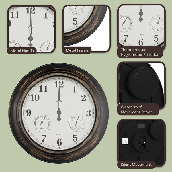 matching outdoor clock and thermometer