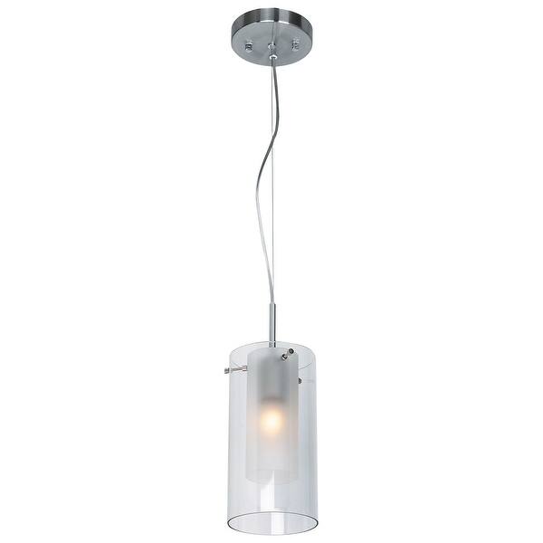 slide 1 of 1, Access Lighting Proteus 1-light Brushed Steel Pendant