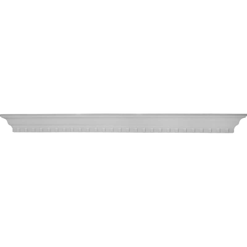 60"W x 4 1/2"H x 4 1/8"P Dentil Shelf