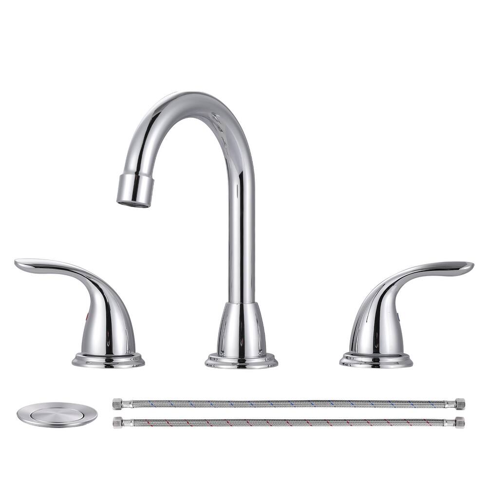 WOWOW 8 in. Widespread Double Handle Bathroom Faucet
