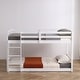preview thumbnail 2 of 6, FCH White Twin Solid Wood Bunk Bed with Ladder