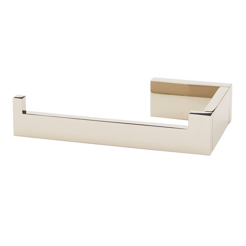 Alno A6466L Linear 6" Wide Solid Metal Euro Modern Left Hand Slide Bar - Polished Nickel