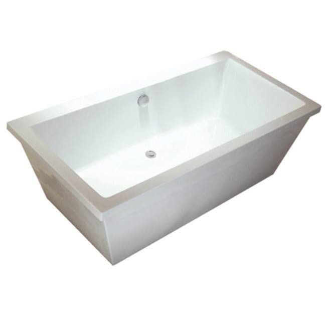 Kingston Brass Aqua Eden 33-1/4" Acrylic Soaking Bathtub for