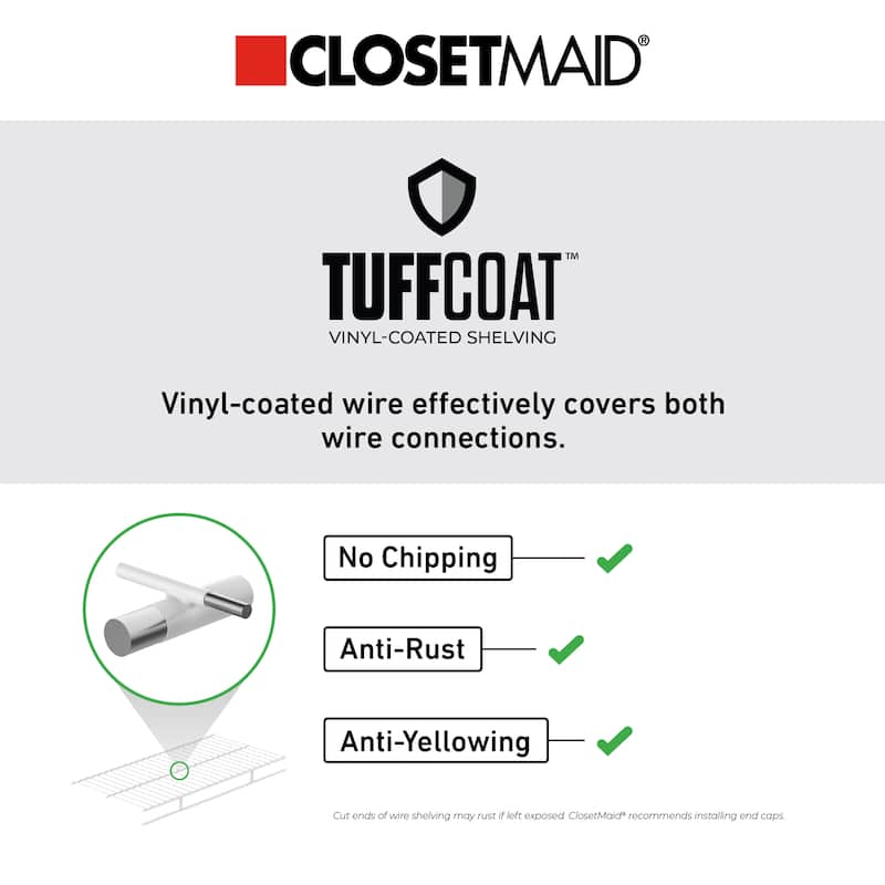 ClosetMaid ShelfTrack 48-72 inch W Adjustable Wire Closet System