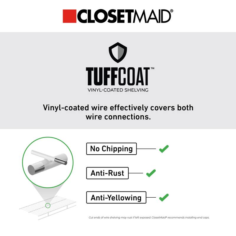 ClosetMaid ShelfTrack 60-96 Inch Wide Wire Closet Organizer