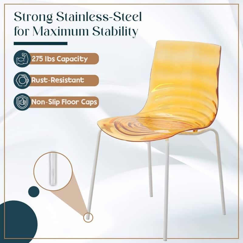 ABS Plastic Dining Chair with Stainless Steel Base Astor Series