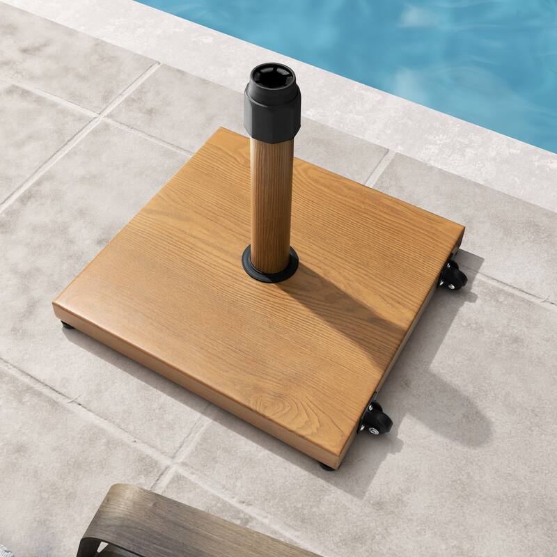 Pellebant Outdoor Market Umbrella Base Stand with Wheels