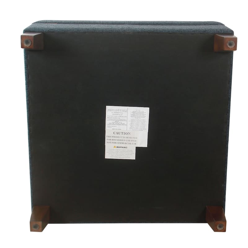 HomePop Luxury 32" Square Storage Ottoman
