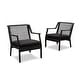 preview thumbnail 2 of 5, Real Flame Calvin Chair (Set of two) Black 25.25”