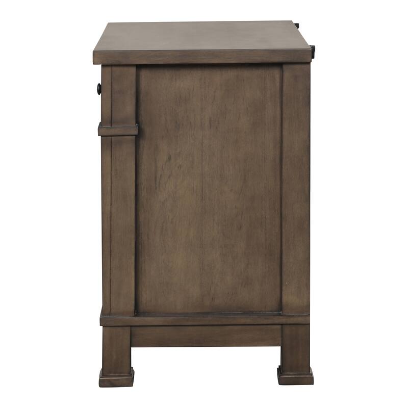 Furniture of America Quinlan Dark Walnut Wood 3-Drawer Nightstand