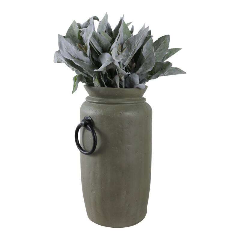 Pottery Decorative Vase with Side Handles Boho-Inspired Silhouette