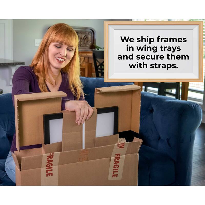17x25 Frame Red Solid Wood Picture Frame Width 1.75 Inches | Interior Frame Depth 1 13/16 Inches