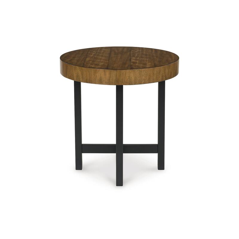 Signature Design by Ashley Steenlage Brown/Black Table (Set of 2) - 48" W x 48" D x 17" H