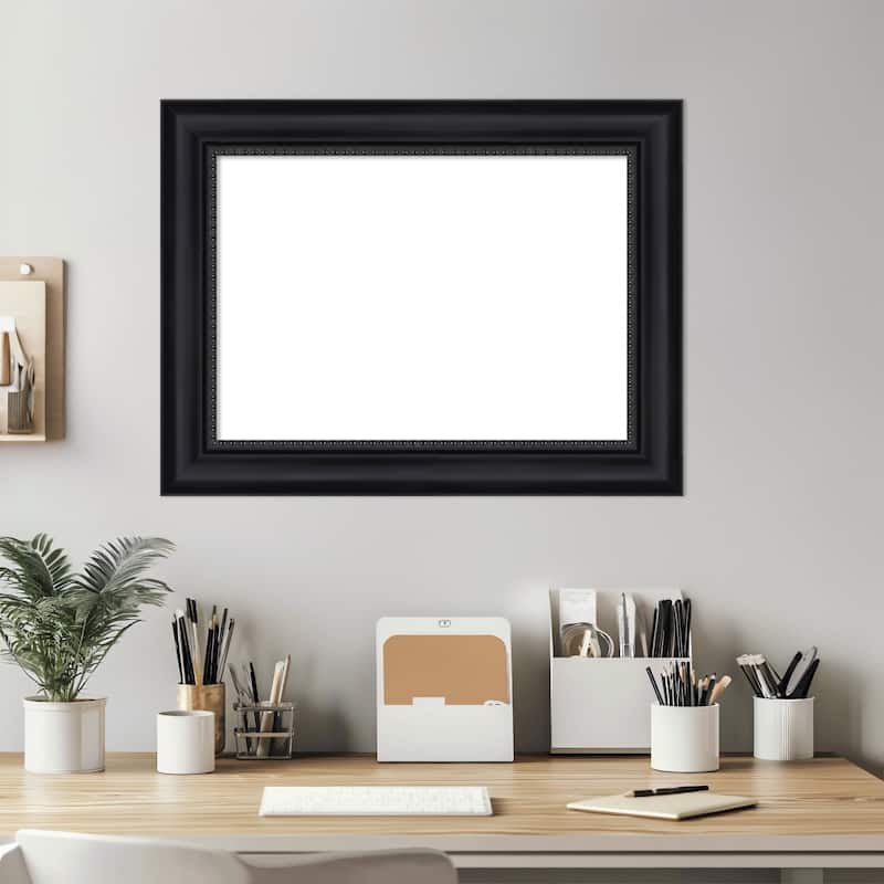 Amanti Art Astor Black Framed Dry Erase Magnetic Board