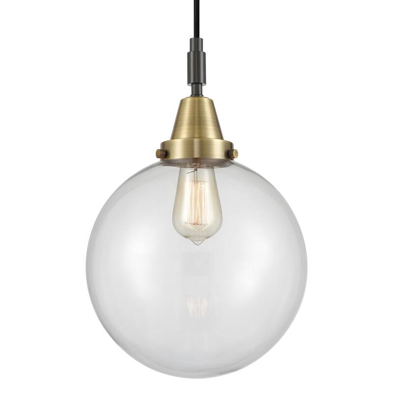 Innovations Lighting 447-1P-G202-10 Beacon 10" Wide Mini Pendant with - Black Antique Brass