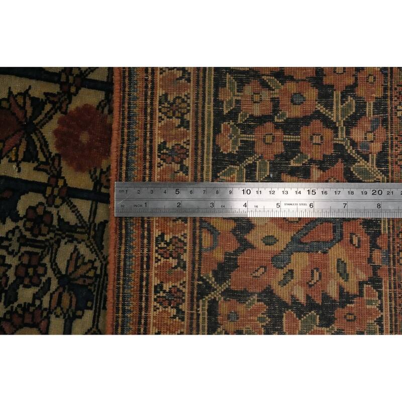 Hand Knotted Oriental 100% Wool Carpet Traditional All-Over Beige & Ivories Sarouk Area Rug - 6' 6'' X 4' 5''