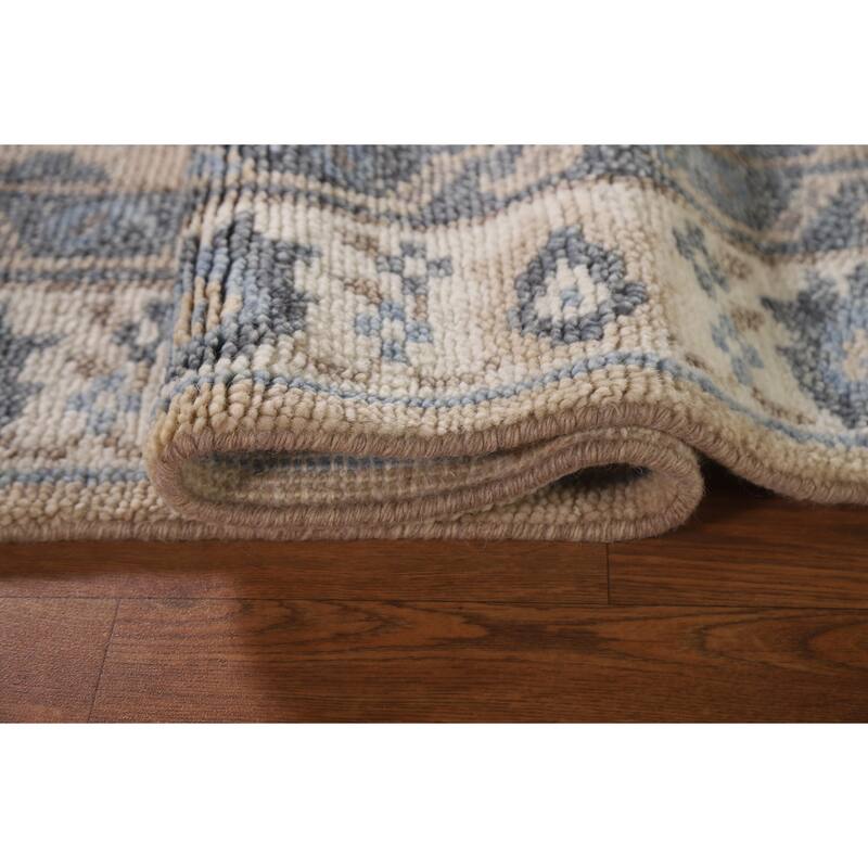 Geometric Moroccan Indian Area Rug Handmade Wool Carpet - 5'3"x 7'11"