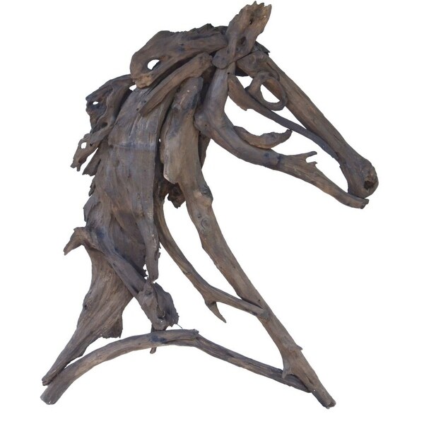 39.25" Brown Traditional Style Decorative Equus Figure - N/A