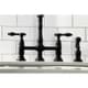 preview thumbnail 9 of 9, Kingston Brass Tudor 1.8 GPM Bridge Kitchen Faucet - Includes Side