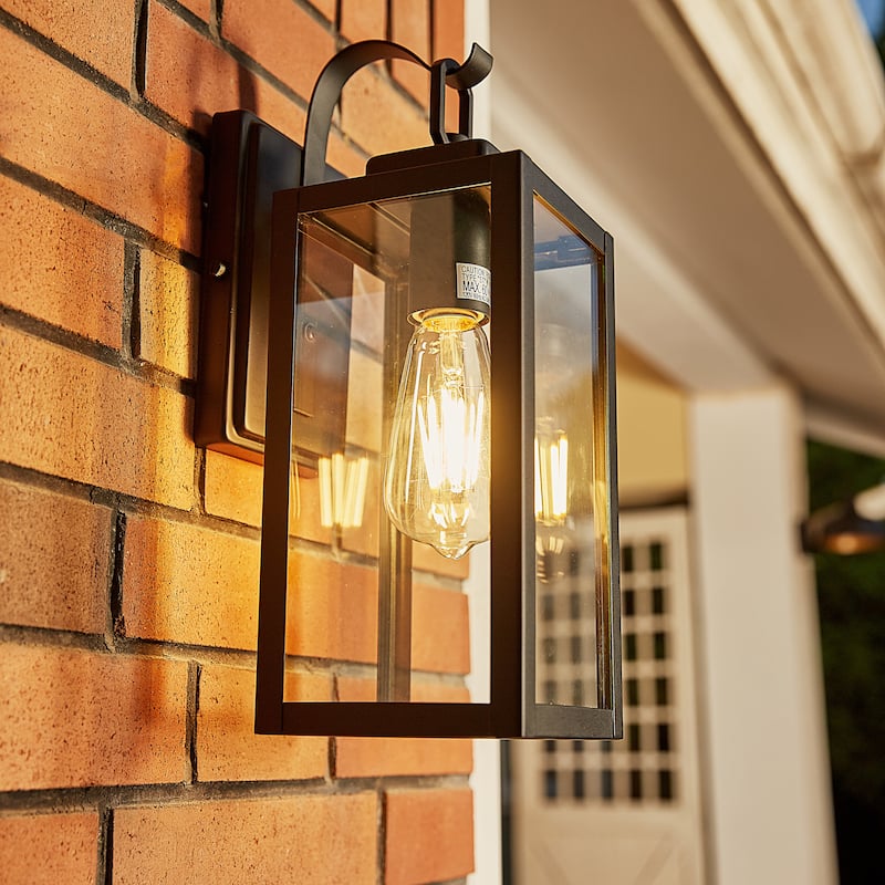 4PK-1 Light Outdoor Matte Black Wall Sconce Lantern - 5"x6.7"x13.78"
